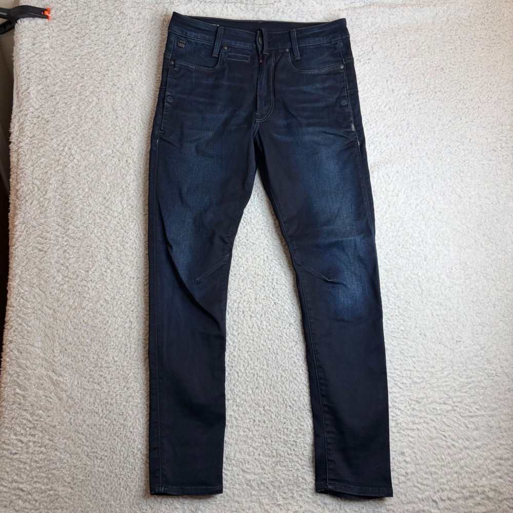 G-Star RAW D-Staq 3D Skinny Jeans Mens 29x32 (30x31) Dark Wash Indigo Denim